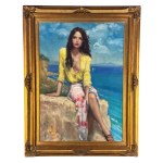 ANONIMO, Young woman by the sea