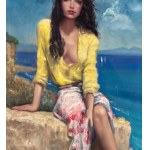 ANONIMO, Young woman by the sea