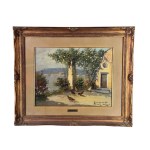 FORTUNATO FONTANA, Terrace with landscape - FORTUNATO FONTANA