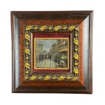 Vincenzo Migliaro, Market scene with figures - Vincenzo Migliaro