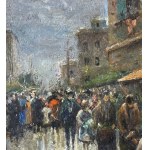 Vincenzo Migliaro, Market scene with figures - Vincenzo Migliaro