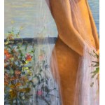 Fortunato Pugliese, Female nude against a seascape - Fortunato Pugliese