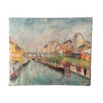 UNIDENTIFIED SIGNATURE, Landscape with river and figures