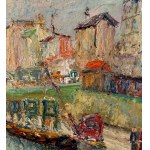 UNIDENTIFIED SIGNATURE, Landscape with river and figures