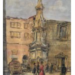 UNIDENTIFIED SIGNATURE, Neapolitan street scene with figures (Piazza del Gesù)