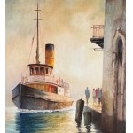 UNIDENTIFIED SIGNATURE, Boat with a small harbor