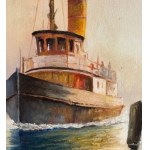 UNIDENTIFIED SIGNATURE, Boat with a small harbor