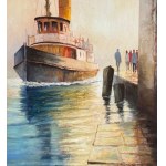 UNIDENTIFIED SIGNATURE, Boat with a small harbor