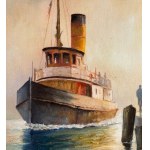 UNIDENTIFIED SIGNATURE, Boat with a small harbor