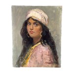 ANONIMO, Portrait of a woman with a headdress