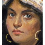 ANONIMO, Portrait of a woman with a headdress