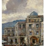 Salvatore Maresca Serra, Coastal view with boats and fishermen - Salvatore Maresca Serra