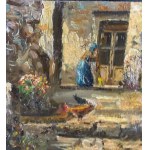 UNIDENTIFIED SIGNATURE, Country house with figure