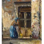 UNIDENTIFIED SIGNATURE, Country house with figure
