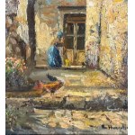 UNIDENTIFIED SIGNATURE, Country house with figure