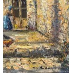 UNIDENTIFIED SIGNATURE, Country house with figure