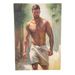 ANONIMO, Male portrait with bare torso