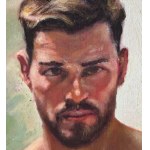 ANONIMO, Male portrait with bare torso