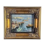 ANONIMO, Seascape with boats and fishermen