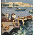 ANONIMO, Seascape with boats and fishermen