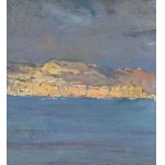 V. Colucci, Seascape with boats - V. Colucci