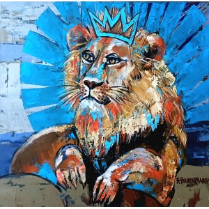 Elisabeth BOUKOURBANE (née en 1958), Veillée du Lion, 2025