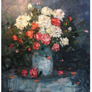 Tetiana RUSAKOVA (b. 1952), White roses, 2025