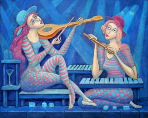 Bohdan Wincenty ŁOBODA (ur. 1952), Duet w błękitach, 2025