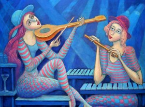 Bohdan Wincenty ŁOBODA (ur. 1952), Duet w błękitach, 2025