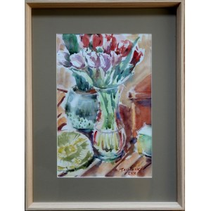 Piotr PACHECKI (geb. 1980), Stilleben mit Tulpen, 2022