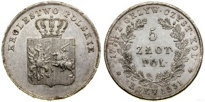 Polska, 5 złotych, 1831 KG, Warszawa