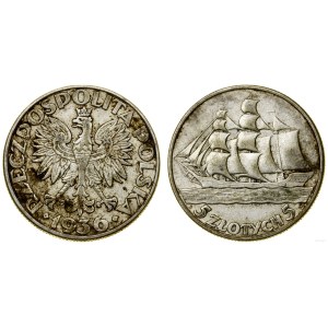 Poland, 5 zloty, 1936, Warsaw