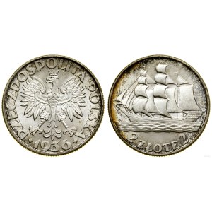 Poland, 2 zloty, 1936, Warsaw