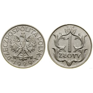 Poland, 1 zloty, 1929, Warsaw