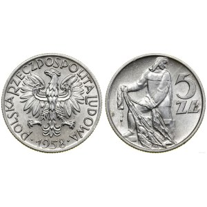 Polska, 5 złotych, 1958, Warszawa