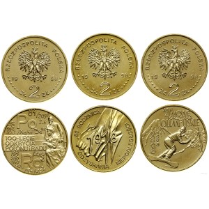 Polska, zestaw: 3 x 2 złote, 1998, Warszawa