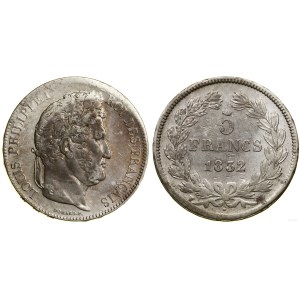 France, 5 francs, 1832 W, Lille
