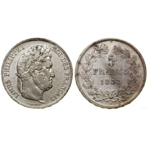 Francja, 5 franków, 1833 W, Lille