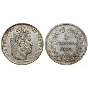 France, 5 francs, 1838 B, Rouen