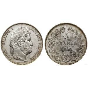 France, 5 francs, 1845 W, Lille