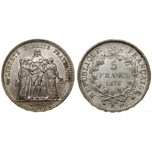 Francia, 5 franchi, 1876 A, Parigi