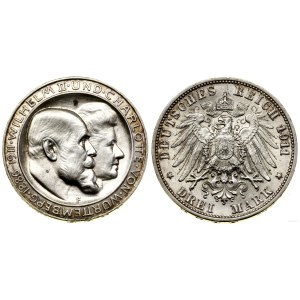 Germany, 3 marks, 1911 F, Stuttgart