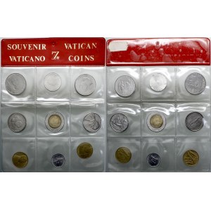 Vaticano (Stato ecclesiastico), serie di 9 monete vaticane, 1977-1988, Roma