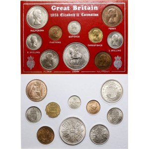 various, a set of different coins in commemorative packaging