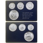 various, a set of different coins in commemorative packaging