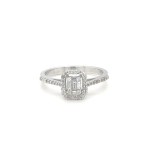 PRSTEN Z BÍLÉHO ZLATA - 2,60 GR S DIAMANTY - DH-R1020