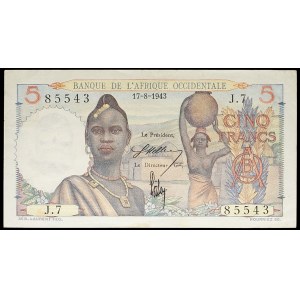 5 francs 17-8-1943.