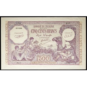 500 francs type violet 15-9-1944.