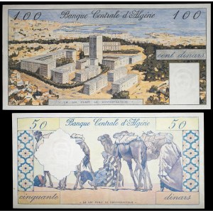 Lot (2) - 50 and 100 dinars 1-1-1964.