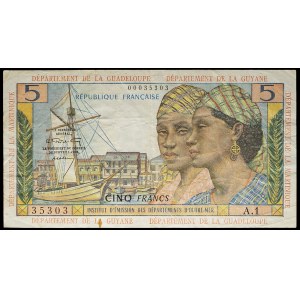 5 francs type “Pointe-à-Pitre” ND (1964).